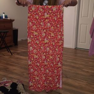 floral maxi skirt